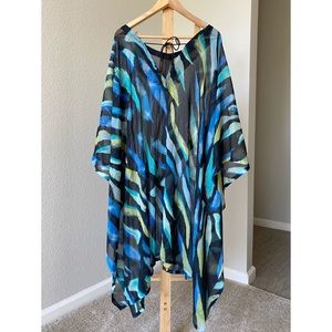 Womens loose beach swimsuit cover up caftan